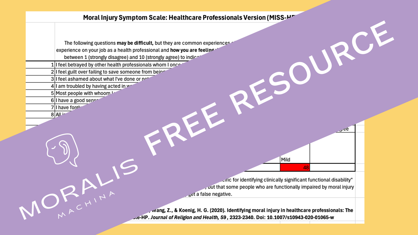 Free Moral Injury Symptom Scale