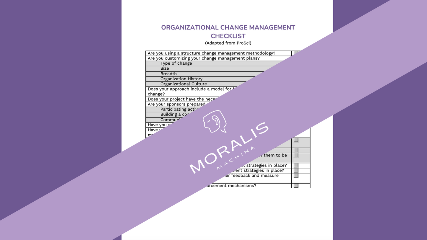 Change Management Checklist Starter Pack