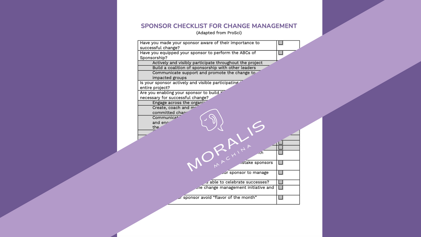 Change Management Checklist Starter Pack